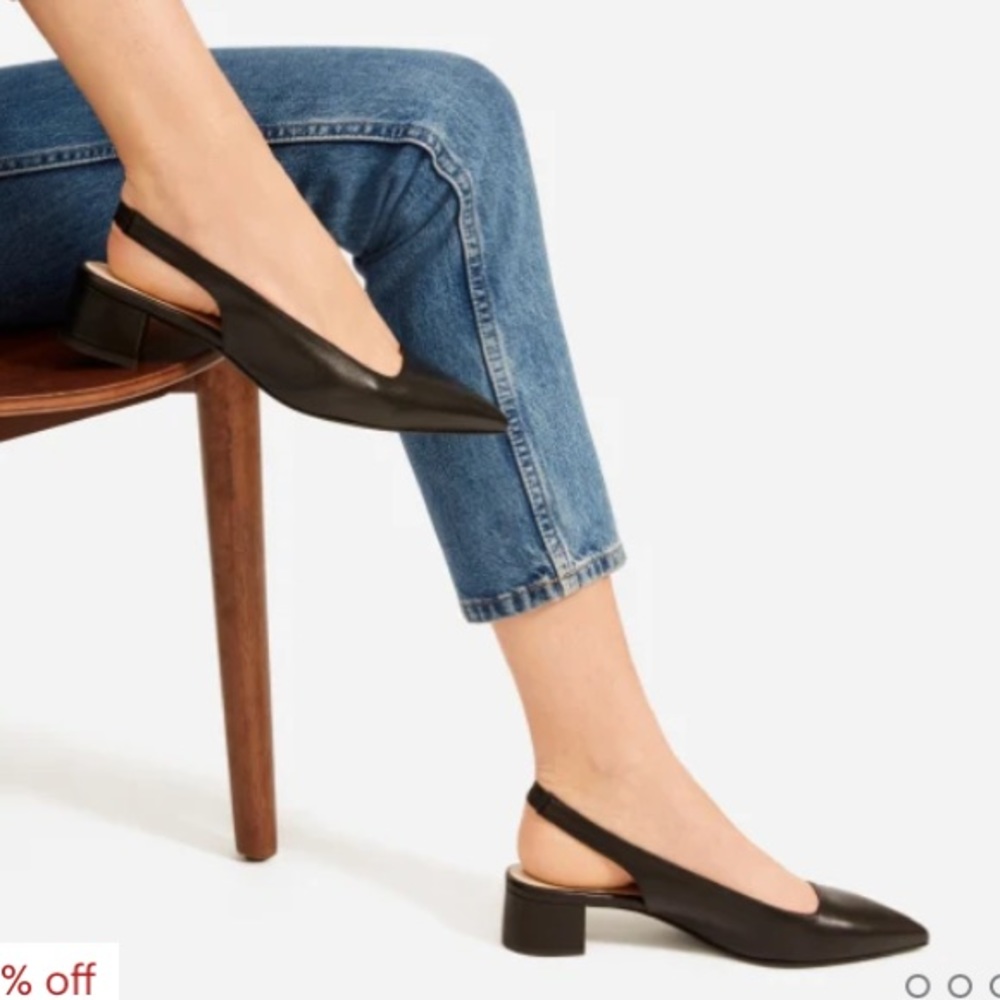 BNIB Everlane Editor slingback heels
